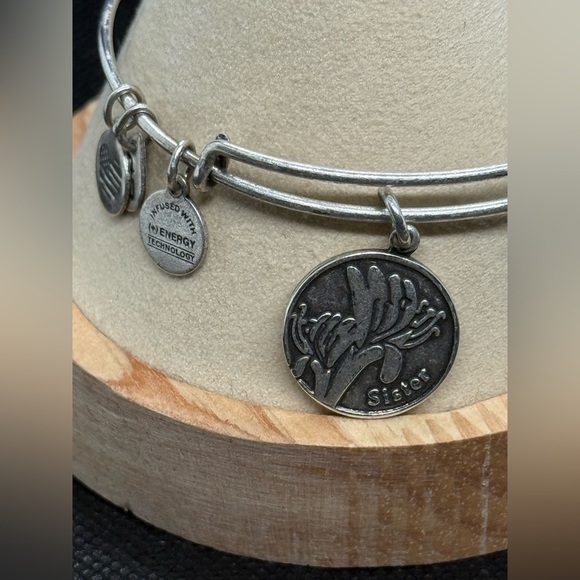 Alex and Ani Silver Bracelet with Charms ‘Sister’ - Picture 2 of 8